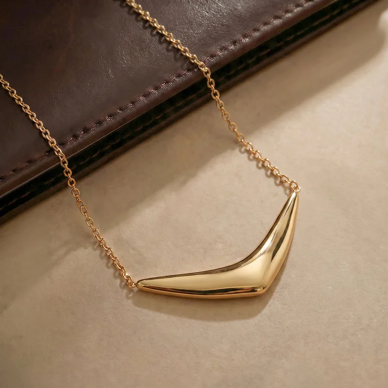Palmonas  PALMONAS Minimal V Bar Necklace for Women | 18K Gold Plated, Waterproof & Anti-Tarnish for Women | Best Price UAE