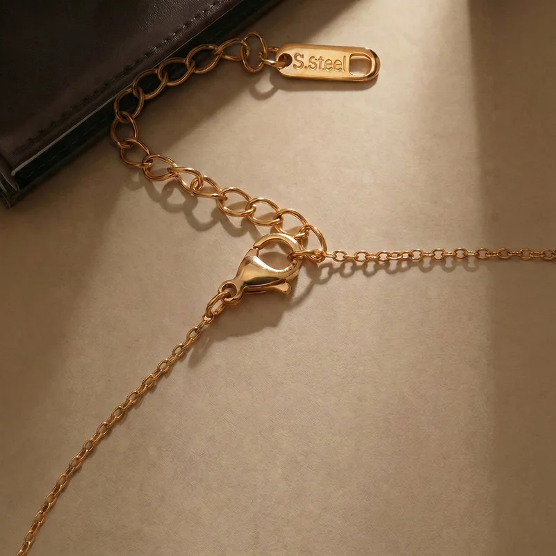 Palmonas  PALMONAS Minimal V Bar Necklace for Women | 18K Gold Plated, Waterproof & Anti-Tarnish for Women | Best Price UAE