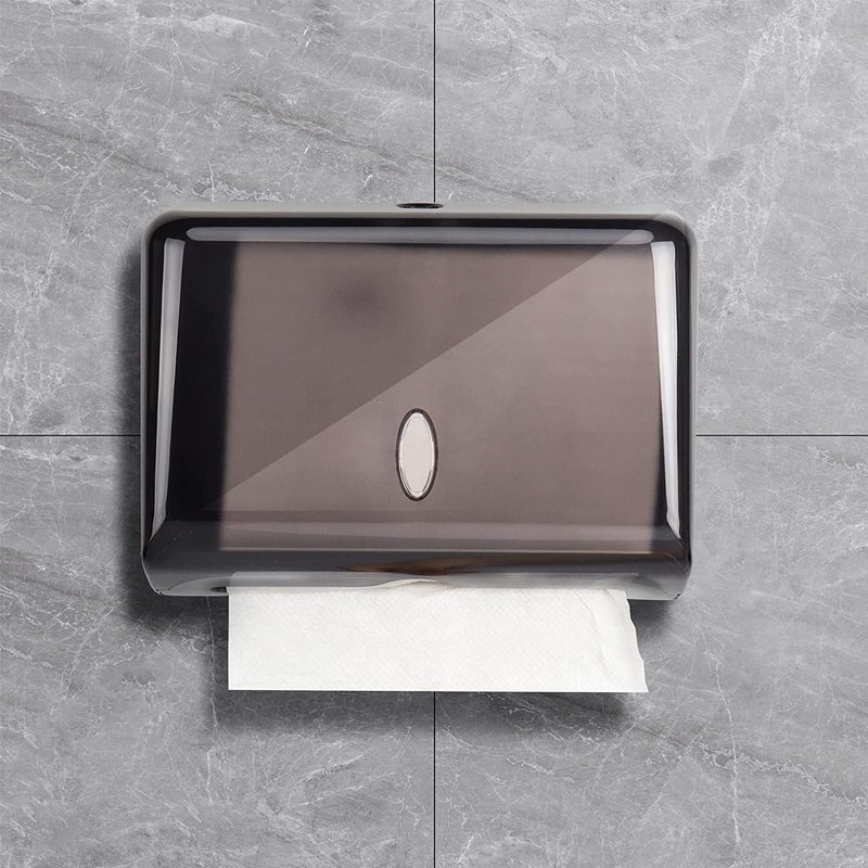 TOBEFORT TOBEFORT Touchless Paper Towel Dispenser Wall Mount No Drilling WaterproofDustproof Multifold Tissue Holder for Home Kitchen Office Bathroom Toilet