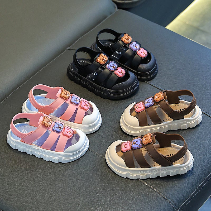 New Children'S Slippers Summer Girls Boys Slide Soft Bottom Cartoon Baby Sandals - Image 3