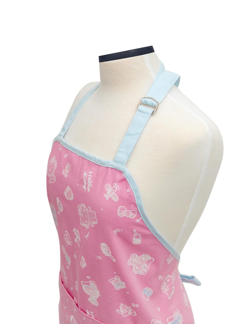 Handstand Kitchen Hello Kitty Commemorative 50th Anniversary Print 28" Adult Apron and Oven Mitt Set - Image 5