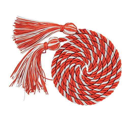 GraduationMall Graduation Honor Cords 68" (Dark Orange White) - Image 4