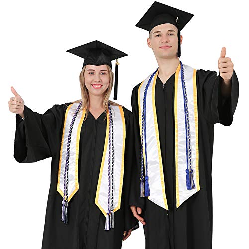 GraduationMall Graduation Honor Cords 68" (Dark Orange White) - Image 2