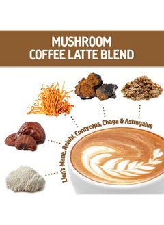 Om Mushroom Superfood Coffee Latte Blend Mushroom Powder 8.47 Ounce Canister 30 Servings Lion  - Image 5
