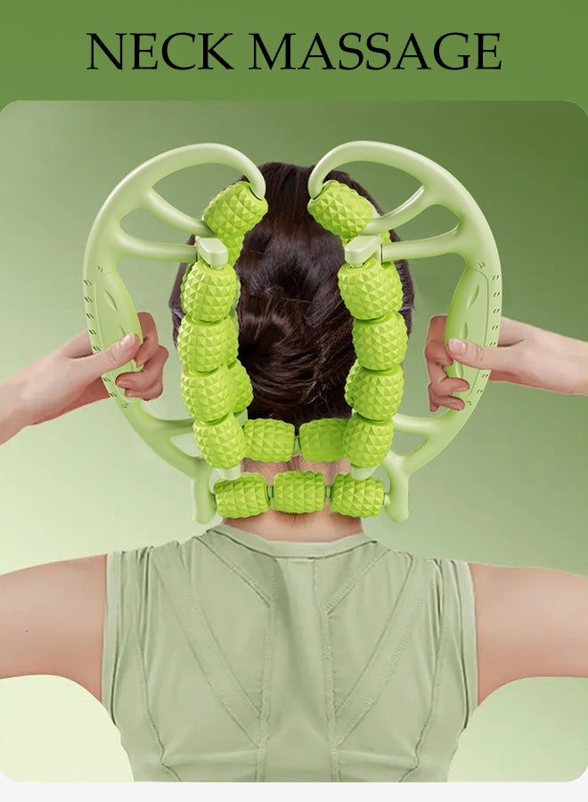 DUNISO 2Pcs Cellulite Massager Set Multifunctional Body Sculpting Muscle Massage Massager Roller Ring with Fascia Massage Roller Stick Manual 360° Deep Massager Anti-Cellulite Body Contouring and Shaping for Leg, Neck,Calves, Arm,Thighs, Back - Image 5