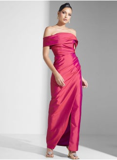 Namshi x Off Shoulder Ruched Dress  - Image 5