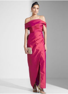 Namshi x Off Shoulder Ruched Dress  - Image 1