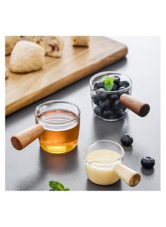 Y&D Glass Creamer Dish Small Sauce Bowls Prep Dip Dessert Bar with Handle Cup Mini Coffee Milk Serving Pitcher Jug, 2 pcs, Size S and L  - Image 4