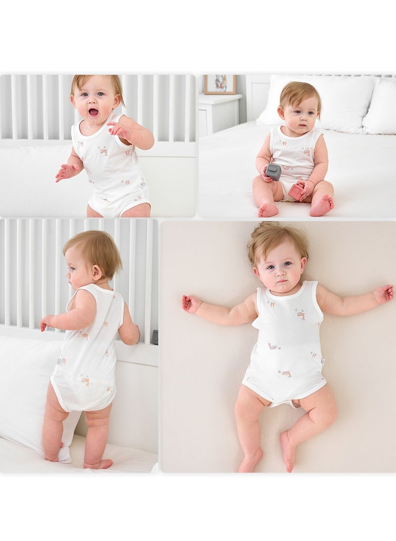 Miracle Baby 3PCS Set 100% Cotton Baby Sleeveless Bodysuits Soft And Breathable Baby Clothing - Image 5