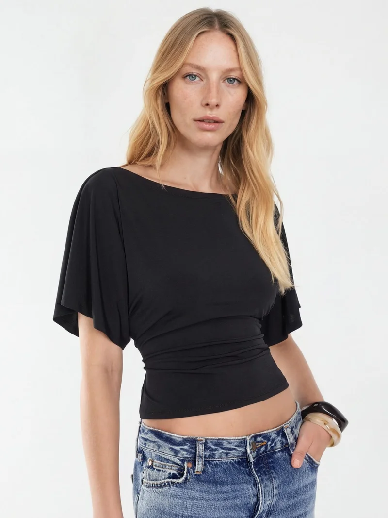 هيكاب Boat Neck Knitted Top