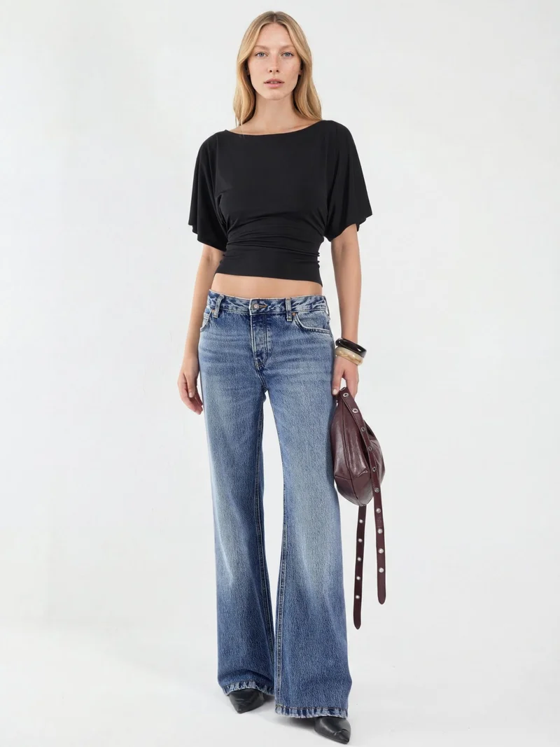 Hiccup Black Boat Neck Knitted Top for Women | Best Price UAE