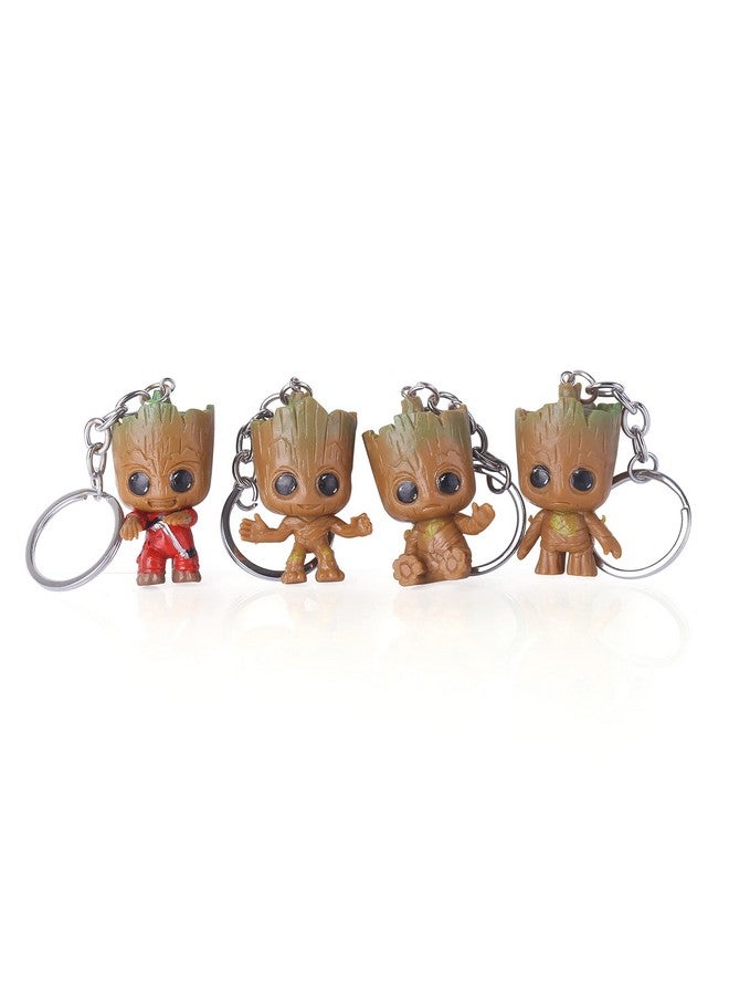 RainSound Groot 3D action figure keychain (pack of 4) - Image 1