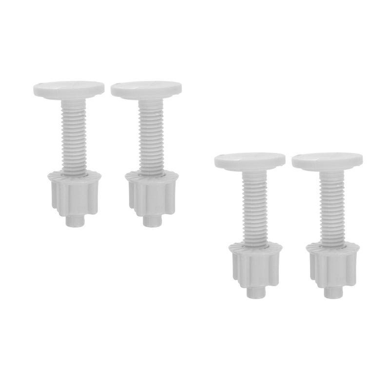 4 pcs Toilet Seat Screws Replacement Kit Bolts and Nuts for Toilet Seat Hinges and Lids Toilet Seat Bolts Toilet Lid Screws Toilet Seat Hinge Bolts Toilet Seat Nuts - Image 1