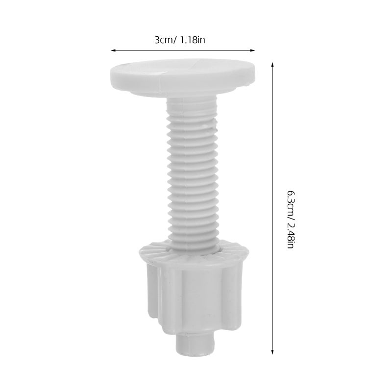 4 pcs Toilet Seat Screws Replacement Kit Bolts and Nuts for Toilet Seat Hinges and Lids Toilet Seat Bolts Toilet Lid Screws Toilet Seat Hinge Bolts Toilet Seat Nuts - Image 2