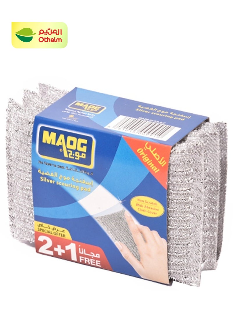 Maog Moog Cleaning Sponge Silver , 2+1 