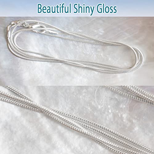 Jishi 33ft Silver Snake Chain 1.2mm Jewelry Making Chains for Necklace Bracelet DIY Jewelry Supplies Findings - Silver Plated Round Snake Cable Chain Link Roll w/Lobster Clasps, Cord Ends & Jump Rings - Image 4