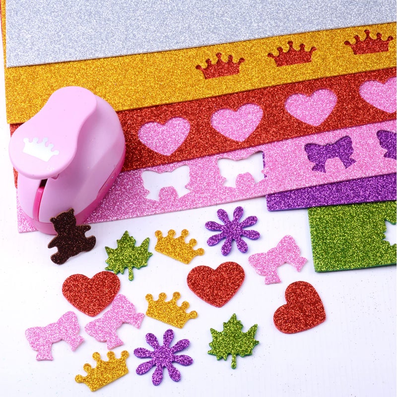 XUBX 20pcs Glitter Foam Sheets, A4 Shiny Glittery Sparkle Foam Paper, Self-adhesive Craft Foam Paper, 2mm Thick, Mixed Colors EVA Foam Sheets for DIY Projects Scrapbooking Art Classroom Party Supplies - Image 4