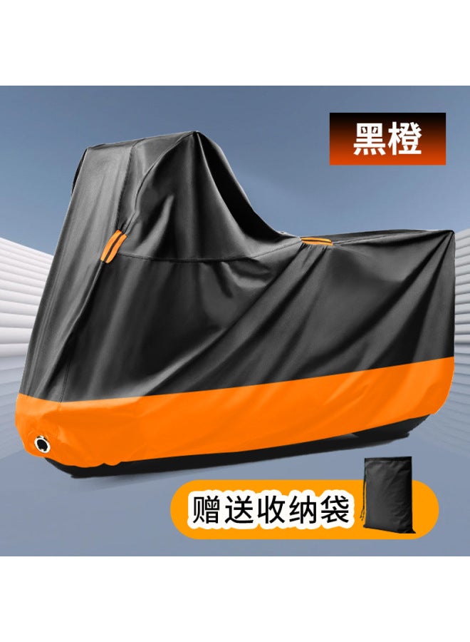 Customized Motorcycle Locomotive Cover Rain Cover Rainstorm Protection Locomotive Cover Black Thickened Lengthened 210d Silver-coated Oxford Cloth