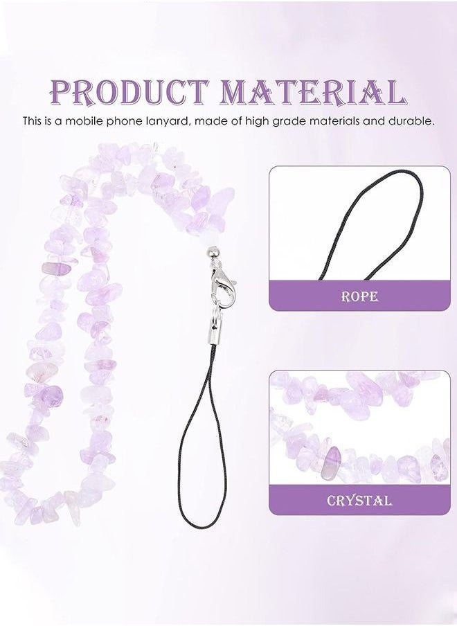 GROIC Phone Charms/ Chain Strap for Women Girls, Handmade Bohemian Style Cell Phone Case Lanyard Wrist Strap, Natural Gemstone Charms for Keychain  - Image 3