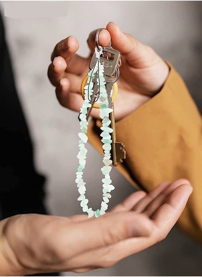 GROIC Phone Charms/ Chain Strap for Women Girls, Handmade Bohemian Style Cell Phone Case Lanyard Wrist Strap, Natural Gemstone Charms for Keychain  - Image 5