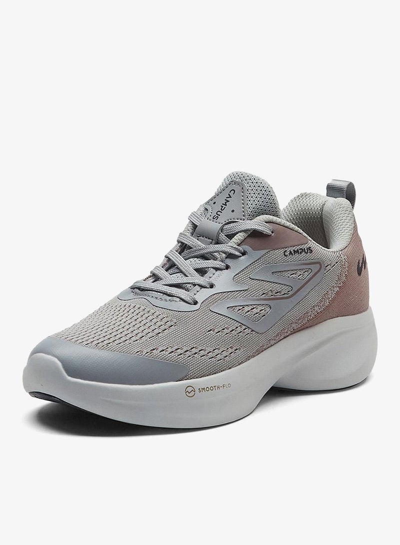 CAMPUS Women’s Grey Comfort Low Top Sneakers – Clean Monotone Design Shoes that Instantly Stands Out - Image 2