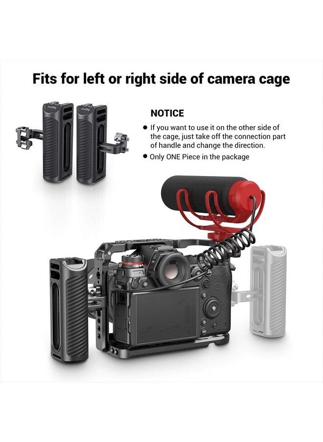 SMALLRIG - Universal Aluminum Side Handle Grip for DSLR Camera Cage with Cold Shoe Mount Built-in Wrench, 1/4 Threaded Holes - HSS2425 - Image 1