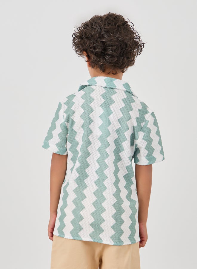 Styli Styli All-Over Print Resort Collar Shirt  - Image 4