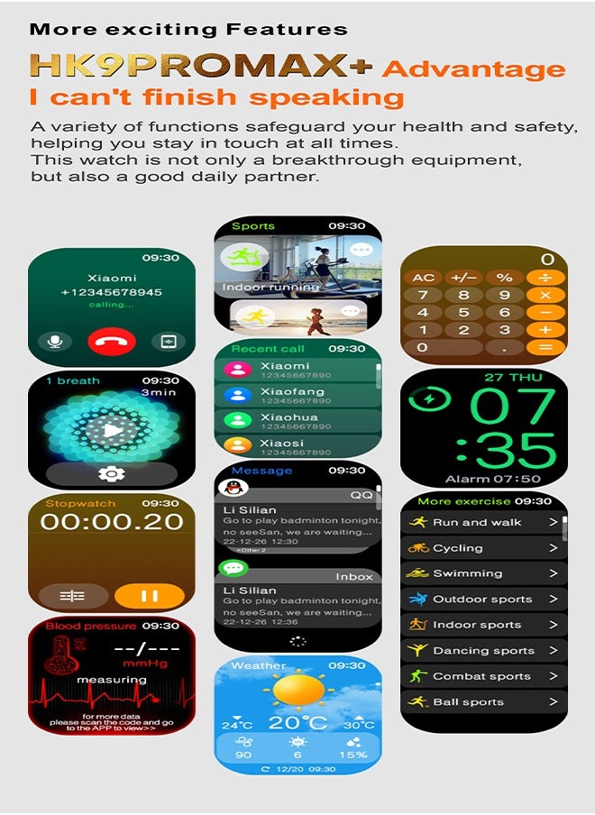 DAREU - Smart Watch with 2.02 HD AMOLED Display, Bluetooth Calling, AI Voice Assistant, Heart Rate, Blood Pressure & Oxygen Monitor, Compatible with Android & iOS, Includes Extra Strap - Image 1