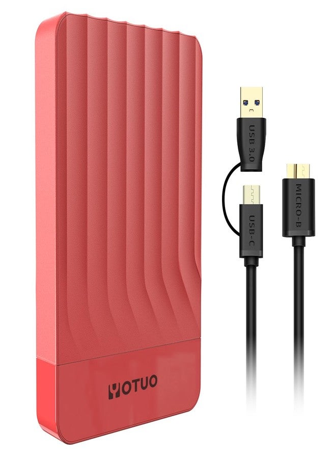 YOTUO Portable External Hard Drive Storage Expansion Mobile HDD USB 3.0 for PC, Mac, Desktop, Laptop, PS4, PS5, Xbox One X/S, Xbox 360, Xbox Series X/S, Office & Game (Red, 500GB) - Image 1