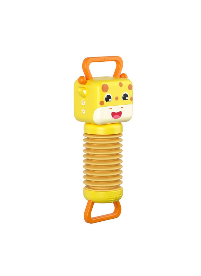 Generic Turn Around Music Sucker Baby Spin Flower Children Stack Music Bath Toy Training Baby Eating Early Education Artifact-Color:Giraffe Accordion  - Image 1
