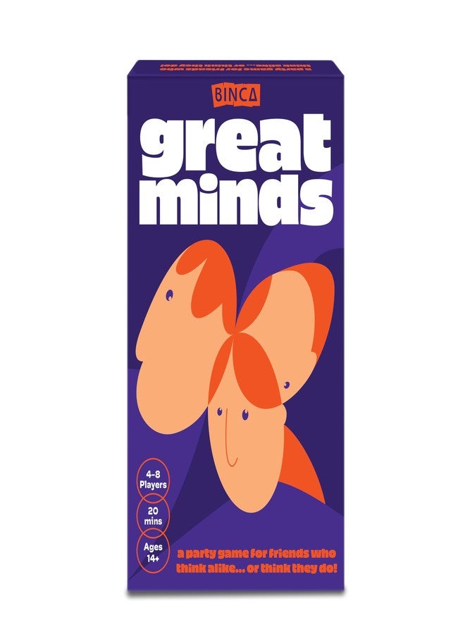 Binca Card Game - Great Minds, Hilarious Mind-Matching Party Game for Teens, Adults & Families, Perfect for Parties, Gamenights, Trips & Get-Togethers, Gifts for Game Lovers, 4-8 Players - Image 1