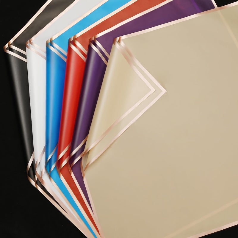 Bupduq 30 Sheets 6 Colors Flower Bouquet Wrapping Paper - Image 5