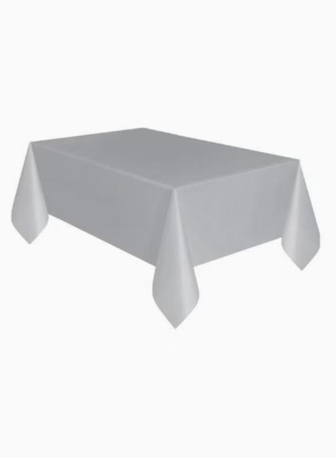Disposable Plastic Table Cloth Grey 137x183mm  - Image 1