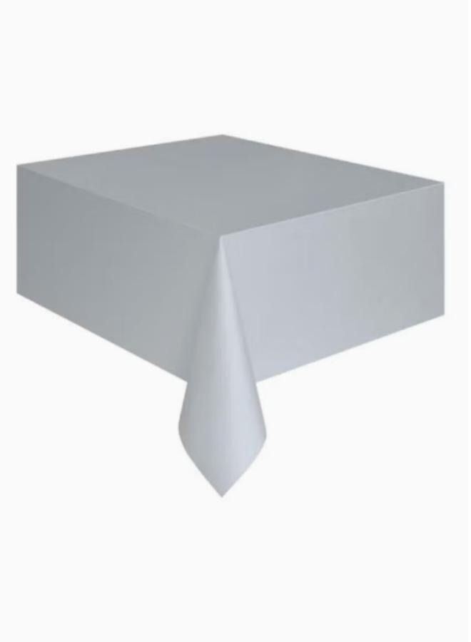 Disposable Plastic Table Cloth Grey 137x183mm  - Image 3