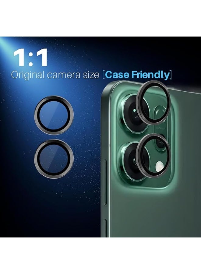 For Oppo Reno 14 5G Back Camera Lens Glass Protector / Lens Shield / Scratch-Resistant Camera Glass Protector - Black - Image 1