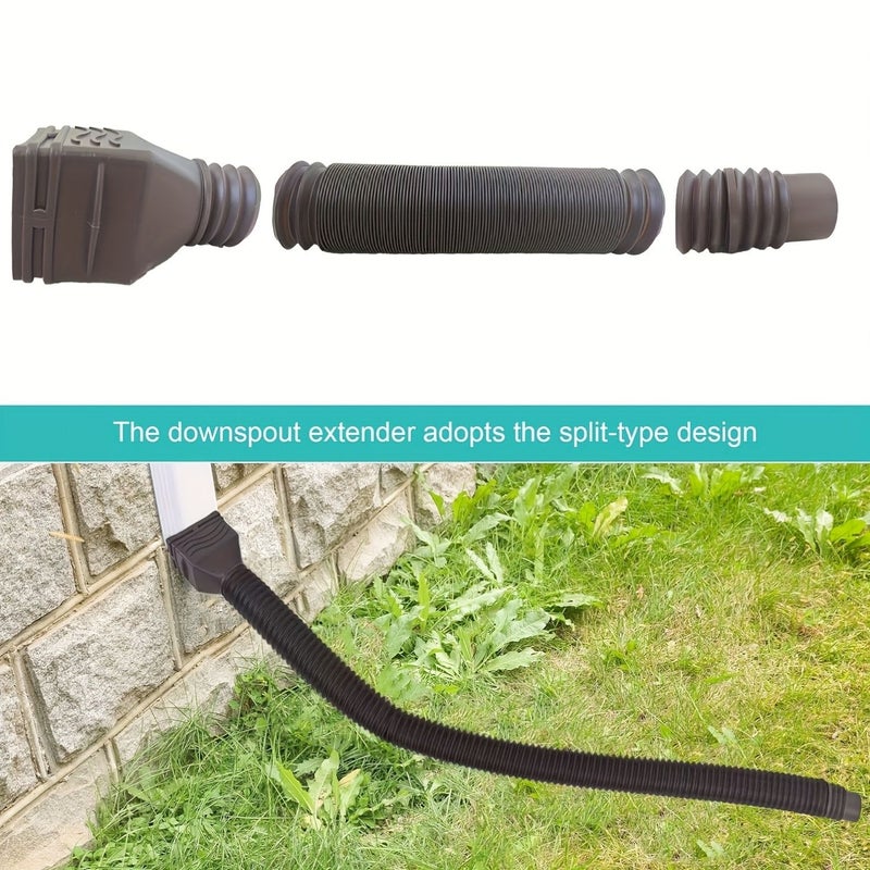 Brown Plastic Extendable Drainage System With Screws And Adapters - Image 1