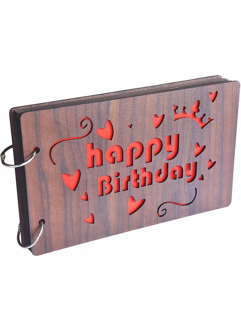 Generic LIFE TIME Natural Wood Elegance Handcrafted Wooden Photo Album for Cherished Memories 26  - Image 1