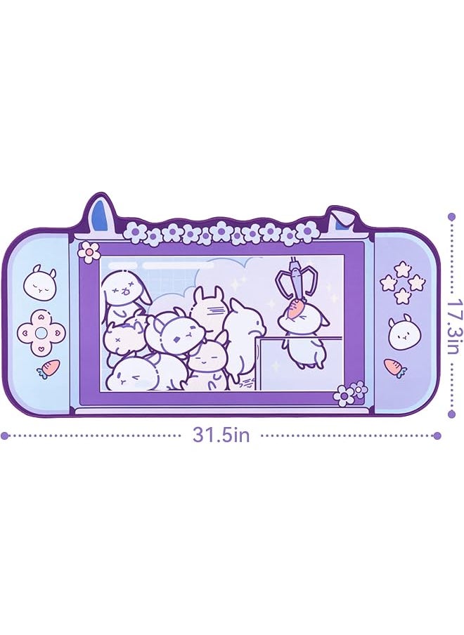 GEEKSHARE Bunny Mouse Pad Non Slip Rubber Base Desk Mat For Keyboard And Mouse Perfect For Gaming Writing Or Home Office Work Mouse Pad Video Game  - Image 4