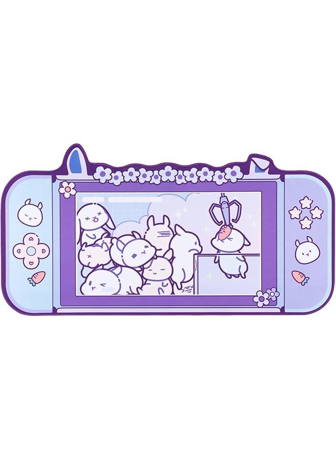 GEEKSHARE Bunny Mouse Pad Non Slip Rubber Base Desk Mat For Keyboard And Mouse Perfect For Gaming Writing Or Home Office Work Mouse Pad Video Game  - Image 1