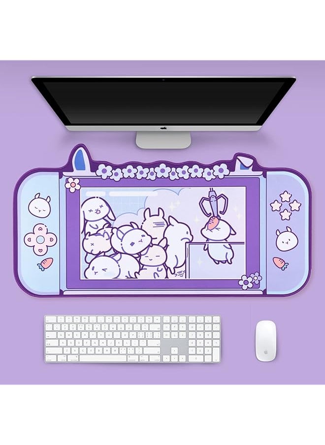 GEEKSHARE Bunny Mouse Pad Non Slip Rubber Base Desk Mat For Keyboard And Mouse Perfect For Gaming Writing Or Home Office Work Mouse Pad Video Game  - Image 5