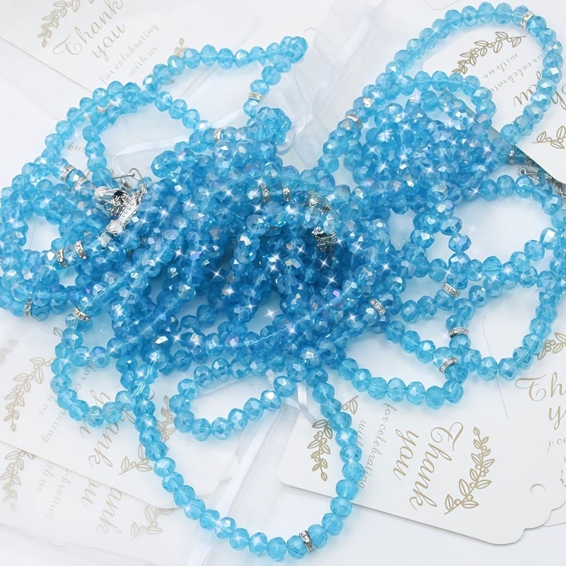 6 Set Black Prayer Beads with Cards and Bags Gift Set for Her Him 99 Beads Ramadan Gift - Image 2