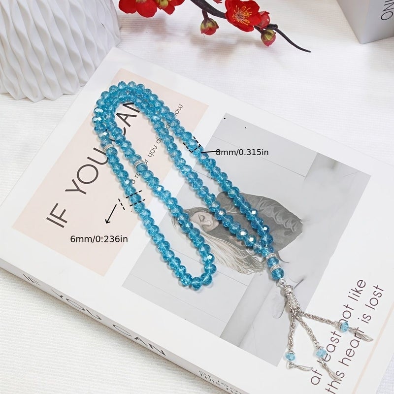 6 Set Black Prayer Beads with Cards and Bags Gift Set for Her Him 99 Beads Ramadan Gift - Image 3