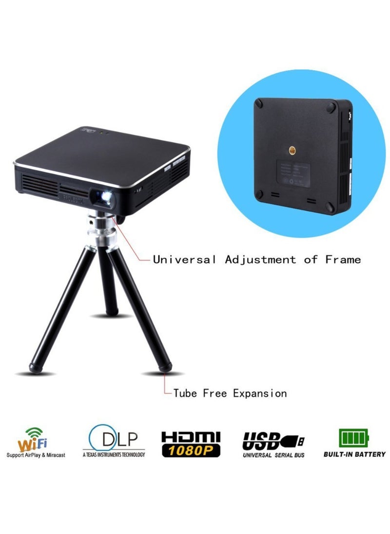 Generic - Portable Mini DLP Projector with Smart WIFI Bluetooth Projector - Image 1