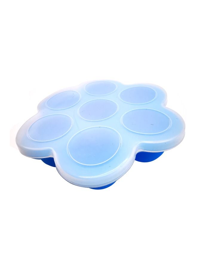 asmat 7-Hole Round Shape Ice Cube Tray Blue/Clear 16x16cm - Image 3