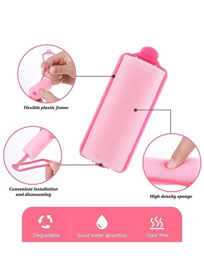 YJ 12-Pieces Foam Sponge Hair Rollers, Soft Sleeping Hair Curler Flexible, Hair Styling Sponge Curlers Hairdressing Curlers for Hairdressing Styling - Image 2