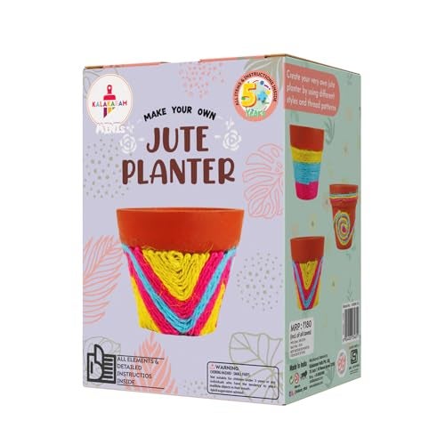 Kalakaram Mini DIY Planter Making Craft Kit | DIY on The go | Perfect for Gifting | Birthday Gifting | Return Gift for Parties | Kids Aged 4,5,6,7 - Image 1