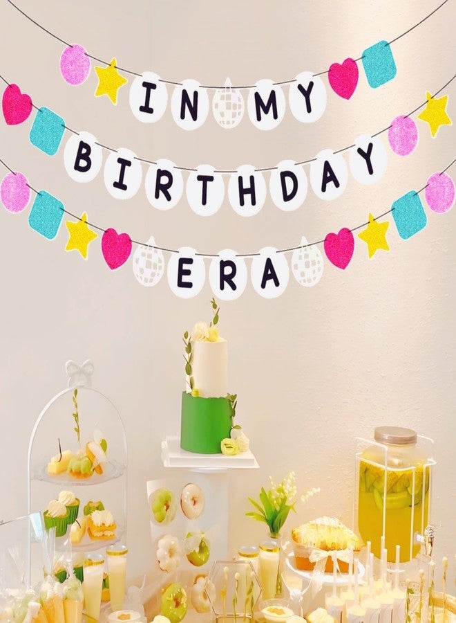 JIAHAO In My Birthday Era Banner & Pink Tinsel Curtains Set, 1PCS In My Birthday Decor & 2PCS Sparkly Backdrop for Singer Inspired Party, Celebration Supplies - Image 4
