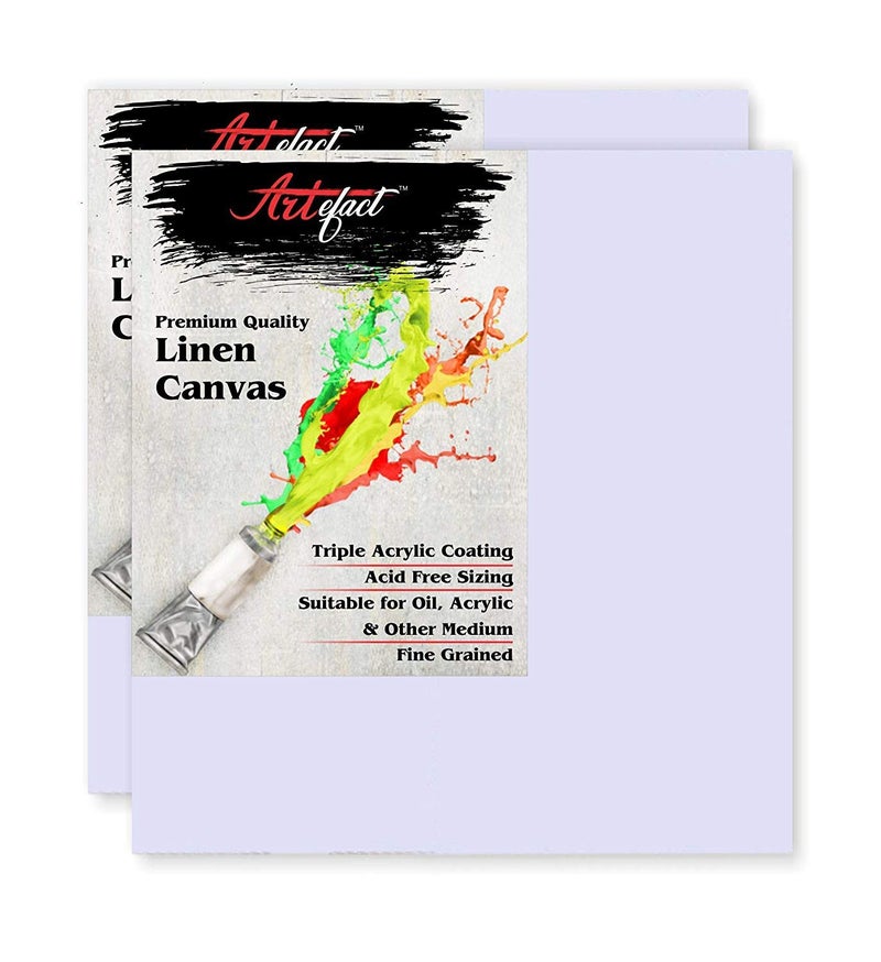 Artifact Medium Grain Stretched Linen Canvas 12 x 24 Pack of 2 - Image 1