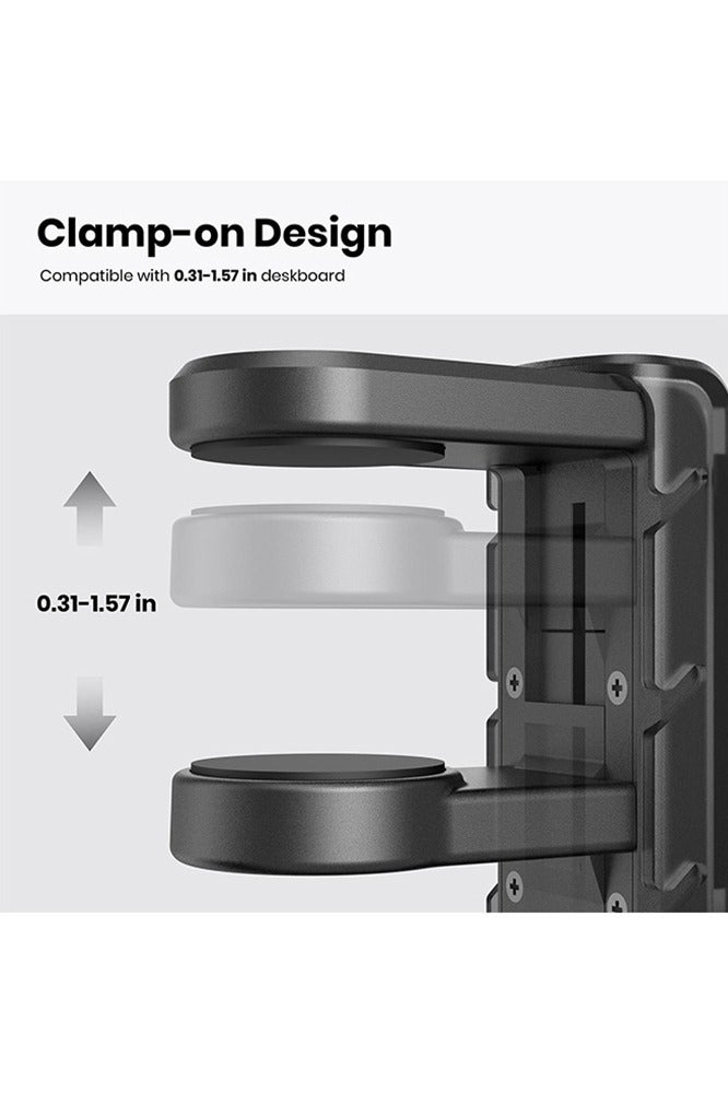onepiece8 3-in-1 PC Gaming Headset&Controller Holder - Headphone Stand w/Adjustable Clamp&2 Controller Holder&Rotating Arm&Cable Organizer, Universal PC Gaming Accessory Controller Headset Stand-Black - Image 4