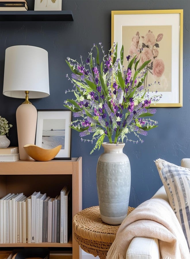 Giegxin 6 Bundles Artificial Silk Wildflowers Flowers 19.6 Inch Fake Wildflower Bouquets Stems Faux Plants for Wedding Table Centerpiece Home Garden Kitchen Window Office Decor(Lavender) - Image 5